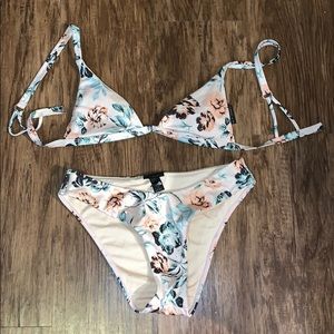 High waisted flower bikini